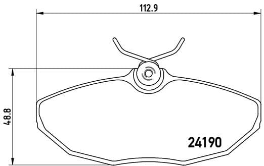 BREMBO Sada brzdových platničiek kotúčovej brzdy P36015 1