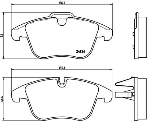 BREMBO Sada brzdových platničiek kotúčovej brzdy P36022 1