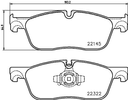 BREMBO Sada brzdových platničiek kotúčovej brzdy P36035 1