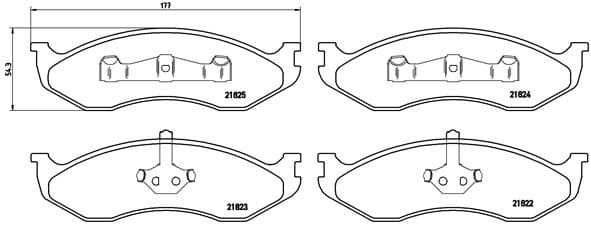 BREMBO Sada brzdových platničiek kotúčovej brzdy P37004 1