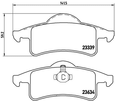 BREMBO Sada brzdových platničiek kotúčovej brzdy P37006 1