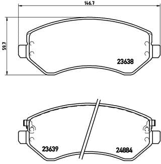 BREMBO Sada brzdových platničiek kotúčovej brzdy P37007 1