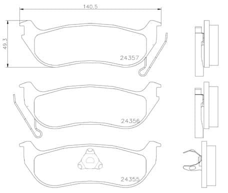 BREMBO Sada brzdových platničiek kotúčovej brzdy P37009 1
