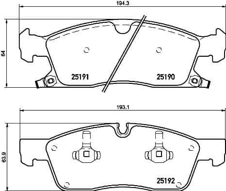 BREMBO Sada brzdových platničiek kotúčovej brzdy P37015 1