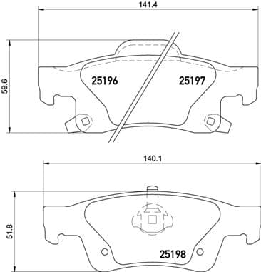 BREMBO Sada brzdových platničiek kotúčovej brzdy P37016 1