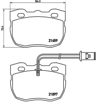 BREMBO Sada brzdových platničiek kotúčovej brzdy P44004 1