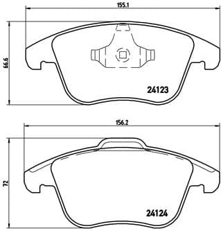 BREMBO Sada brzdových platničiek kotúčovej brzdy P44020 1
