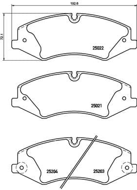 BREMBO Sada brzdových platničiek kotúčovej brzdy P44022 1
