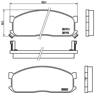 BREMBO Sada brzdových platničiek kotúčovej brzdy P49010 1