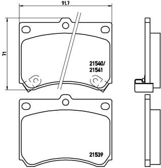 BREMBO Sada brzdových platničiek kotúčovej brzdy P49011 1