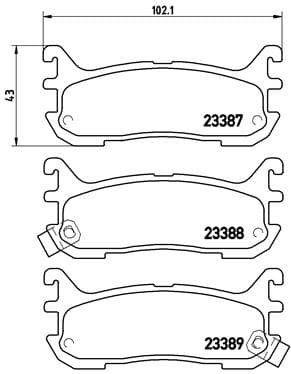 BREMBO Sada brzdových platničiek kotúčovej brzdy P49021 1