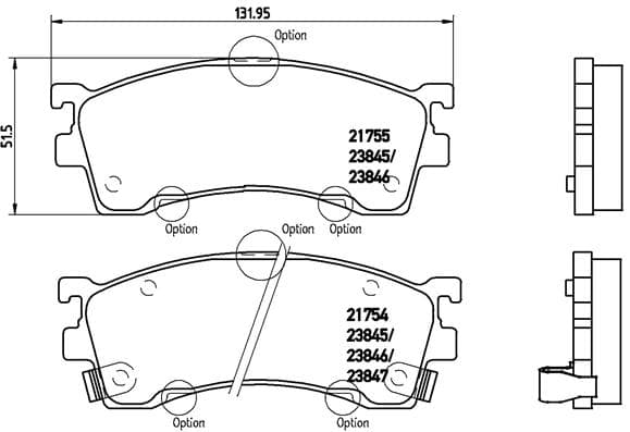 BREMBO Sada brzdových platničiek kotúčovej brzdy P49023 1