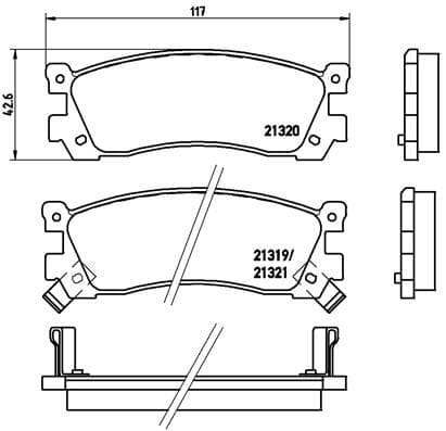 BREMBO Sada brzdových platničiek kotúčovej brzdy P49025 1
