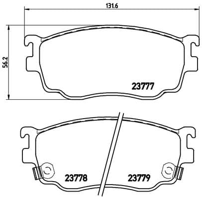 BREMBO Sada brzdových platničiek kotúčovej brzdy P49026 1