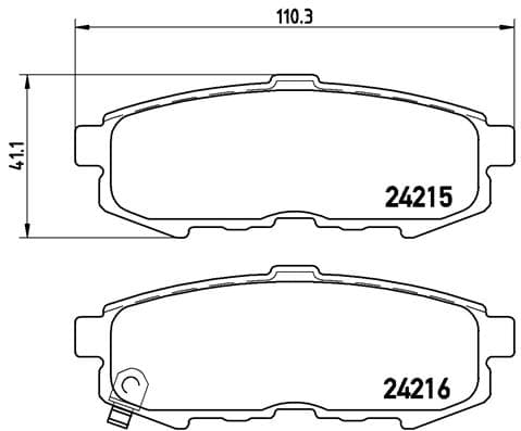 BREMBO Sada brzdových platničiek kotúčovej brzdy P49042 1