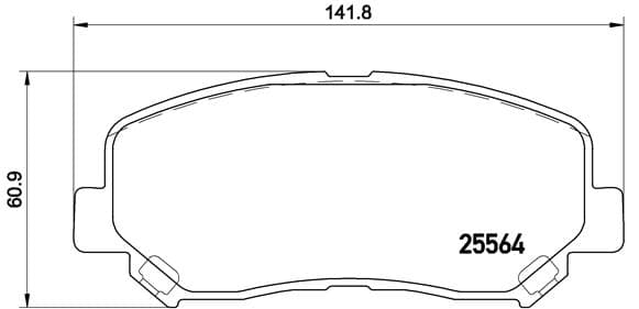 BREMBO Sada brzdových platničiek kotúčovej brzdy P49045 1