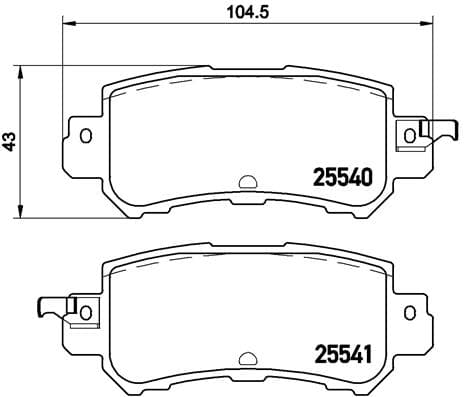 BREMBO Sada brzdových platničiek kotúčovej brzdy P49047 1