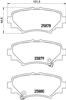 BREMBO Sada brzdových platničiek kotúčovej brzdy P49049 1