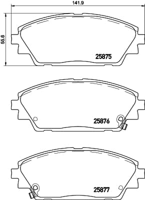 BREMBO Sada brzdových platničiek kotúčovej brzdy P49050 1