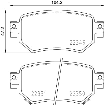 BREMBO Sada brzdových platničiek kotúčovej brzdy P49059 1