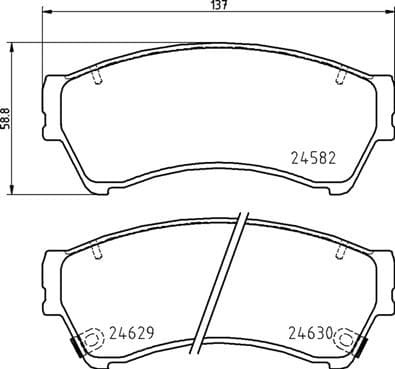 BREMBO Sada brzdových platničiek kotúčovej brzdy P49060 1