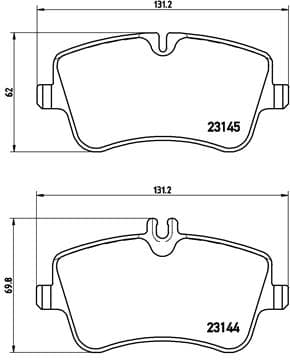 BREMBO Sada brzdových platničiek kotúčovej brzdy P50045 1