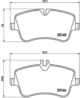 BREMBO Sada brzdových platničiek kotúčovej brzdy P50046 1
