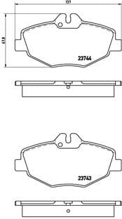BREMBO Sada brzdových platničiek kotúčovej brzdy P50049 1