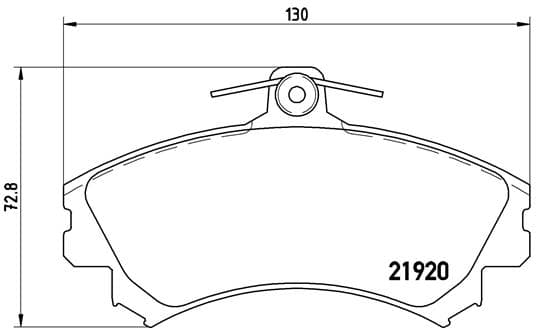BREMBO Sada brzdových platničiek kotúčovej brzdy P50055 1