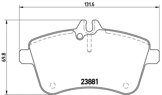 BREMBO Sada brzdových platničiek kotúčovej brzdy P50057 1