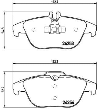 BREMBO Sada brzdových platničiek kotúčovej brzdy P50068 1