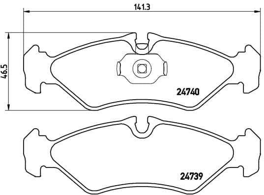 BREMBO Sada brzdových platničiek kotúčovej brzdy P50081 1
