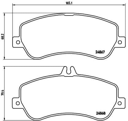 BREMBO Sada brzdových platničiek kotúčovej brzdy P50086 1