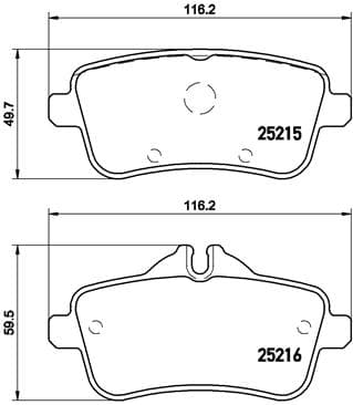 BREMBO Sada brzdových platničiek kotúčovej brzdy P50099 1