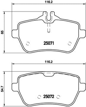 BREMBO Sada brzdových platničiek kotúčovej brzdy P50103 1