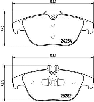 BREMBO Sada brzdových platničiek kotúčovej brzdy P50104 1