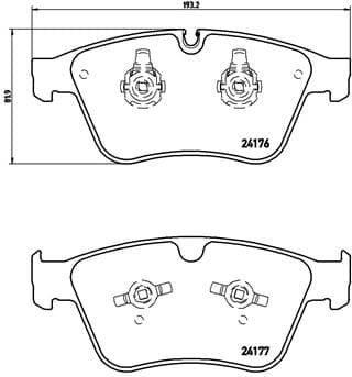 BREMBO Sada brzdových platničiek kotúčovej brzdy P50105 1