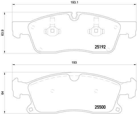 BREMBO Sada brzdových platničiek kotúčovej brzdy P50109 1