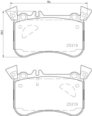 BREMBO Sada brzdových platničiek kotúčovej brzdy P50121 1