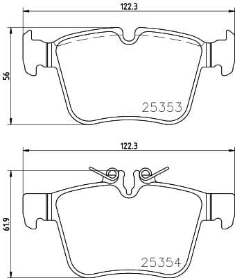BREMBO Sada brzdových platničiek kotúčovej brzdy P50122 1