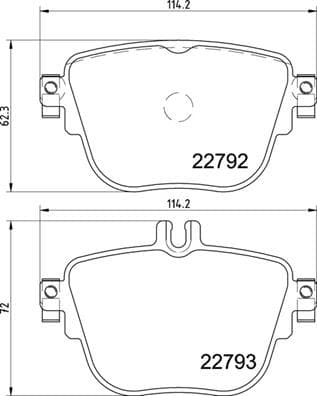BREMBO Sada brzdových platničiek kotúčovej brzdy P50141 1
