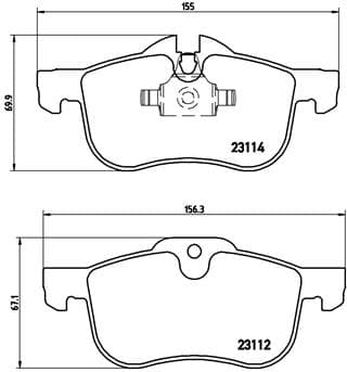 BREMBO Sada brzdových platničiek kotúčovej brzdy P52017 1