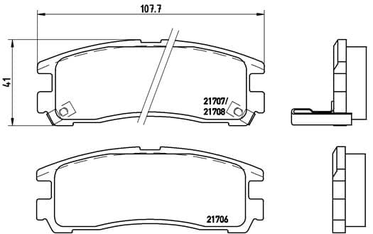 BREMBO Sada brzdových platničiek kotúčovej brzdy P54012 1