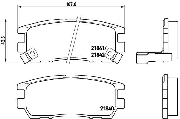 BREMBO Sada brzdových platničiek kotúčovej brzdy P54018 1