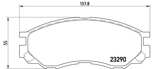 BREMBO Sada brzdových platničiek kotúčovej brzdy P54020 1