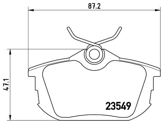 BREMBO Sada brzdových platničiek kotúčovej brzdy P54023 1