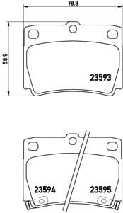 BREMBO Sada brzdových platničiek kotúčovej brzdy P54026 1