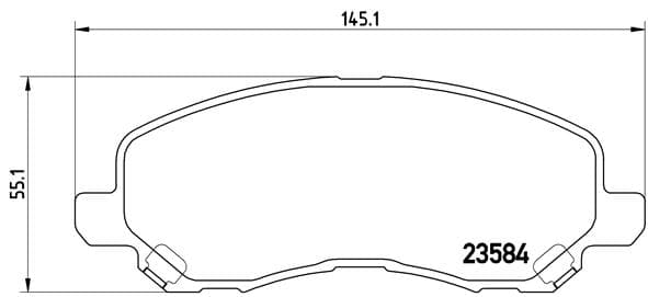 BREMBO Sada brzdových platničiek kotúčovej brzdy P54030 1
