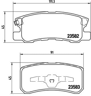 BREMBO Sada brzdových platničiek kotúčovej brzdy P54031 1