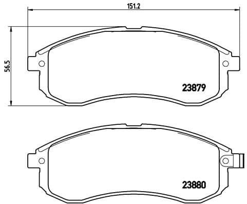 BREMBO Sada brzdových platničiek kotúčovej brzdy P54033 1